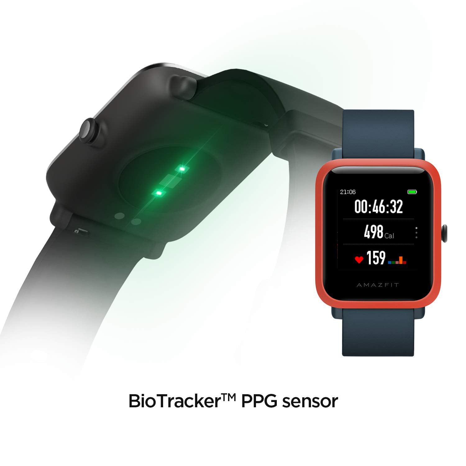 Bip Unisex Quartz Black Dial Digital Silicone Watch BIP ORANGE