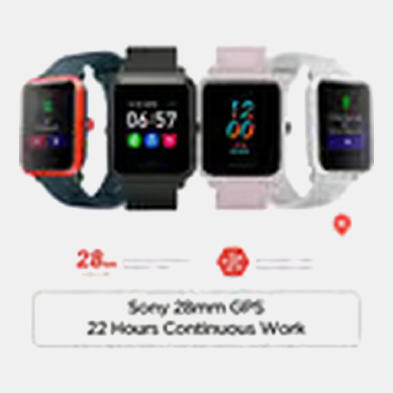 Bip Unisex Quartz Black Dial Digital Silicone Watch BIP S BLACK