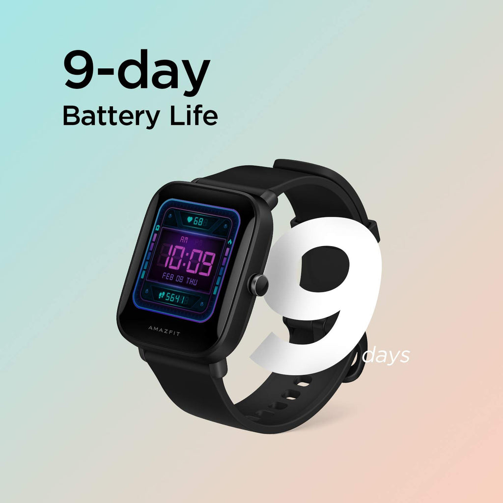 Bip Unisex Quartz Black Dial Digital Silicone Watch BIP U BLACK