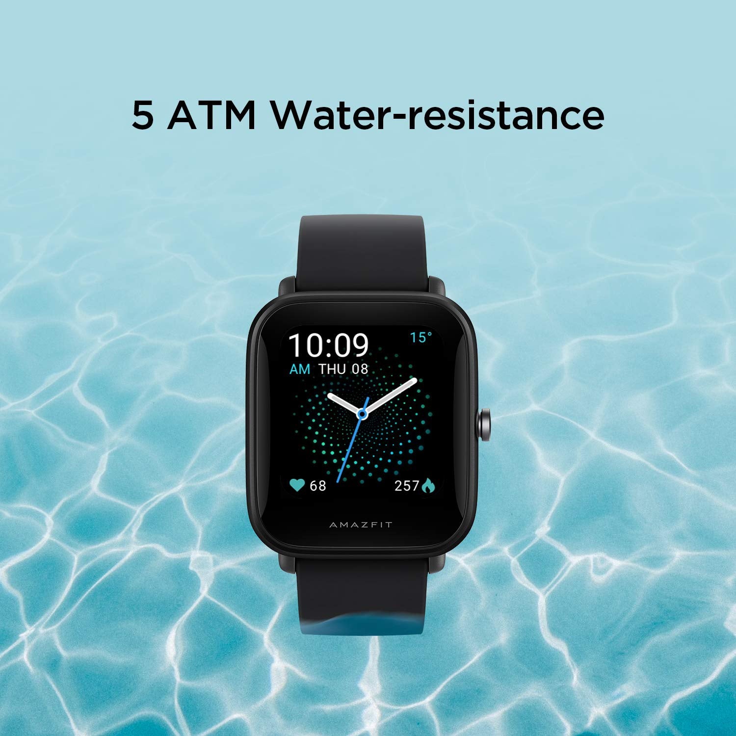 Bip Unisex Quartz Black Dial Digital Silicone Watch BIP U BLACK