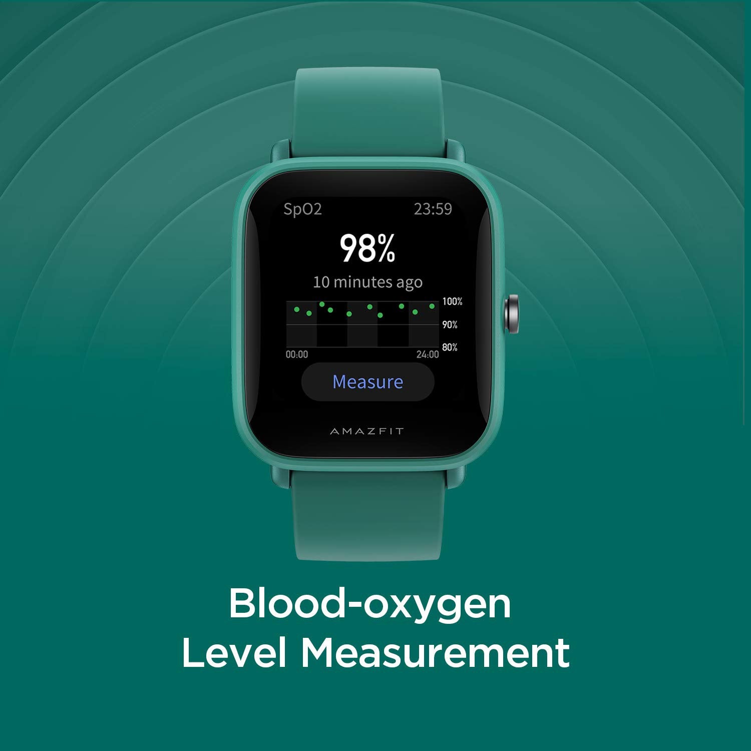 Bip Unisex Quartz Green Dial Digital Silicone Watch BIP U GREEN