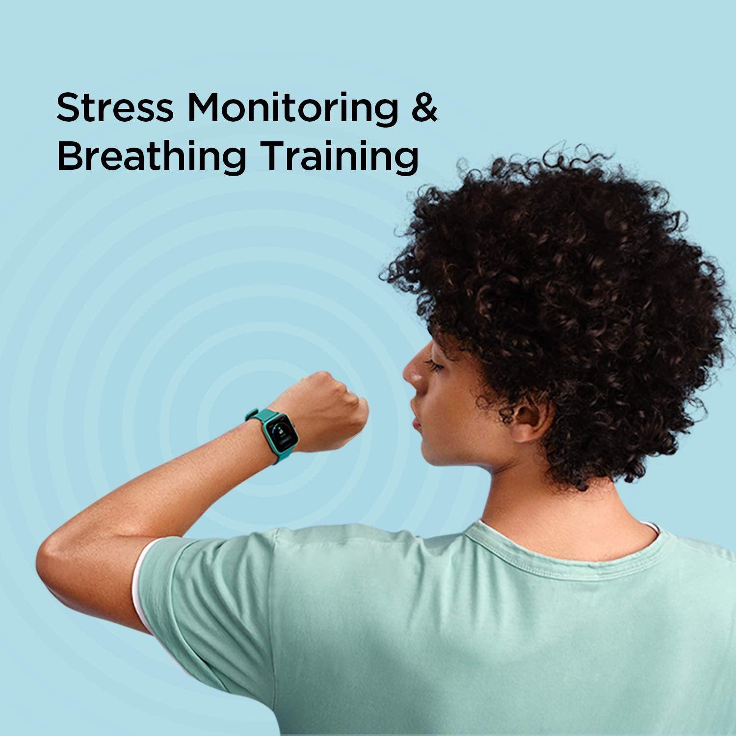 Unisex Processor Green Dial LCD Silicone Watch BIP U PRO GREEN