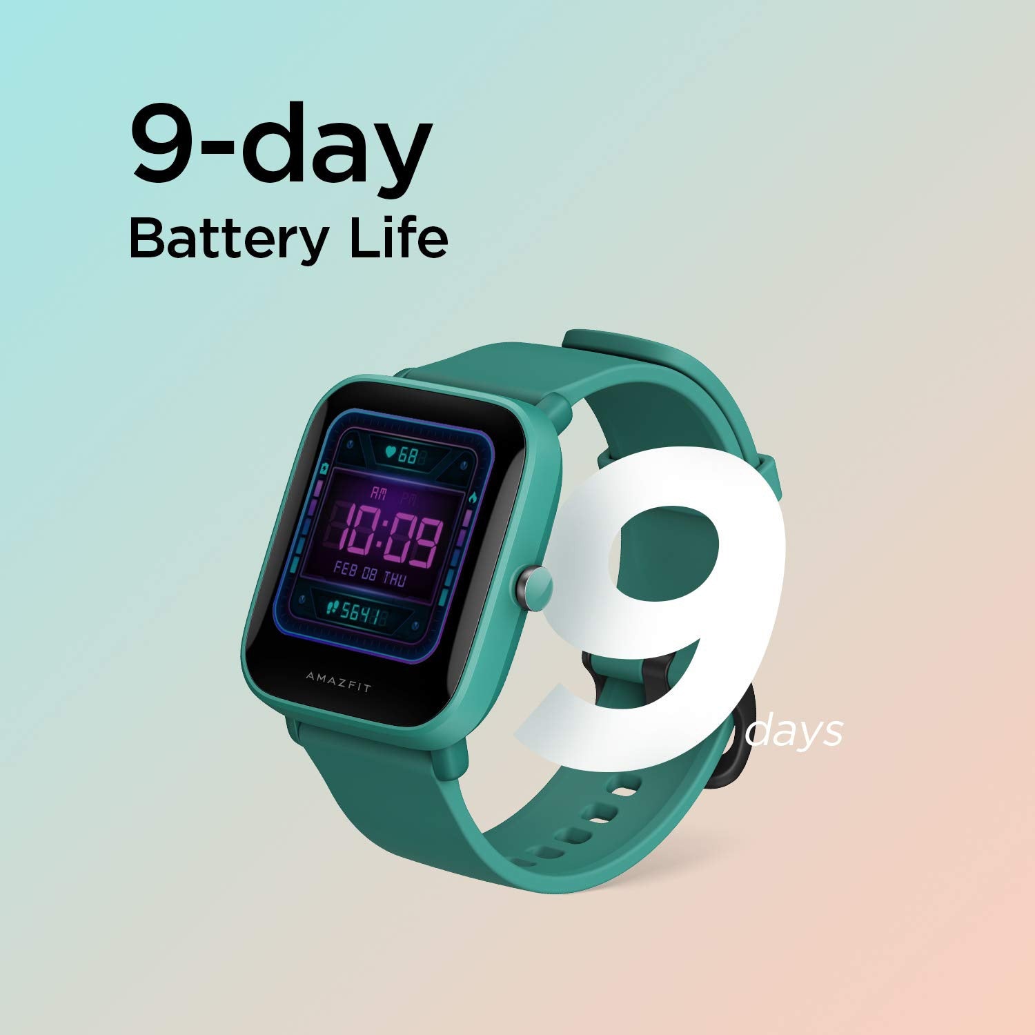 Bip Unisex Quartz Green Dial Digital Silicone Watch BIP U GREEN