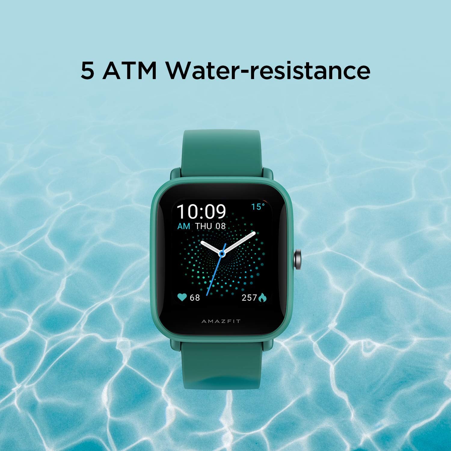 Bip Unisex Quartz Green Dial Digital Silicone Watch BIP U GREEN