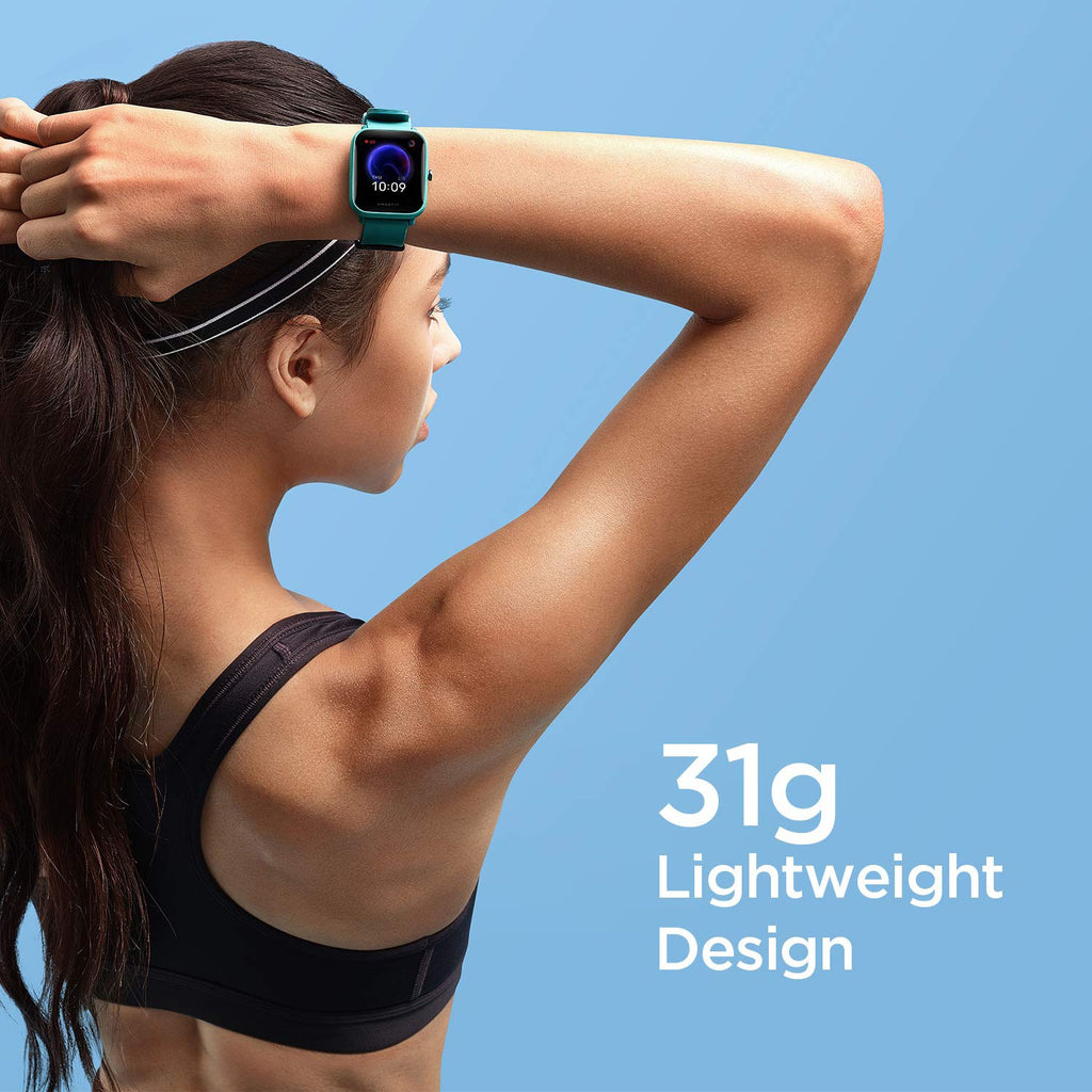 Unisex Processor Green Dial LCD Silicone Watch BIP U PRO GREEN