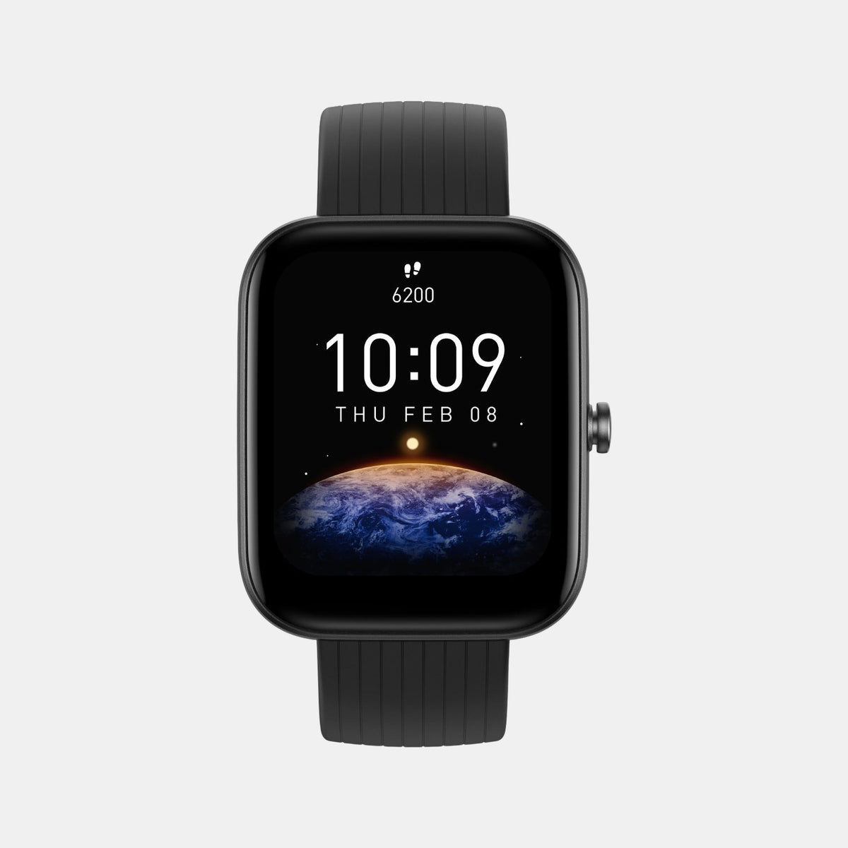Unisex Processor Black Dial LCD Silicone Watch BIP 3 BLACK
