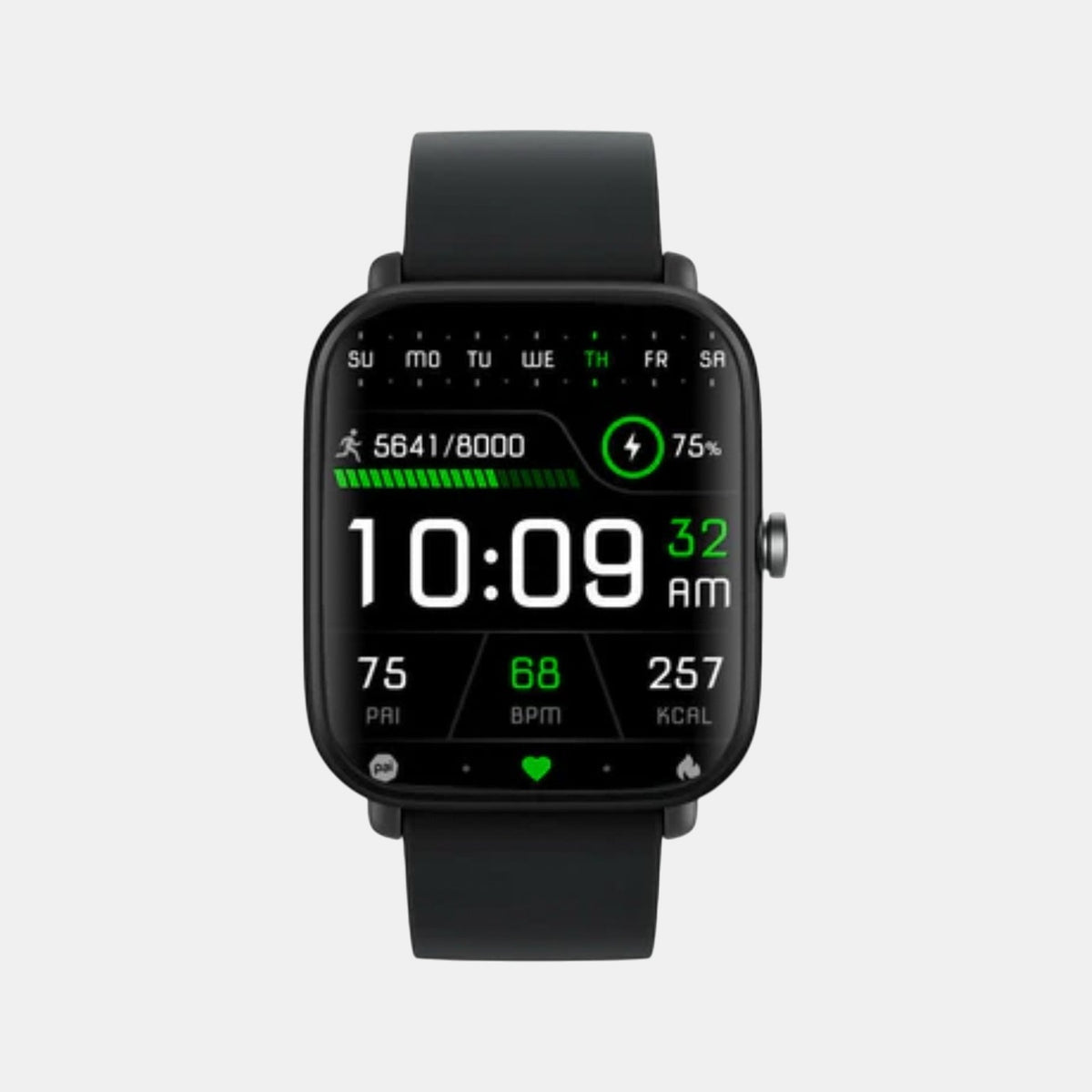 Unisex Processor Black Dial LCD Silicone Watch BIP U PRO BLACK