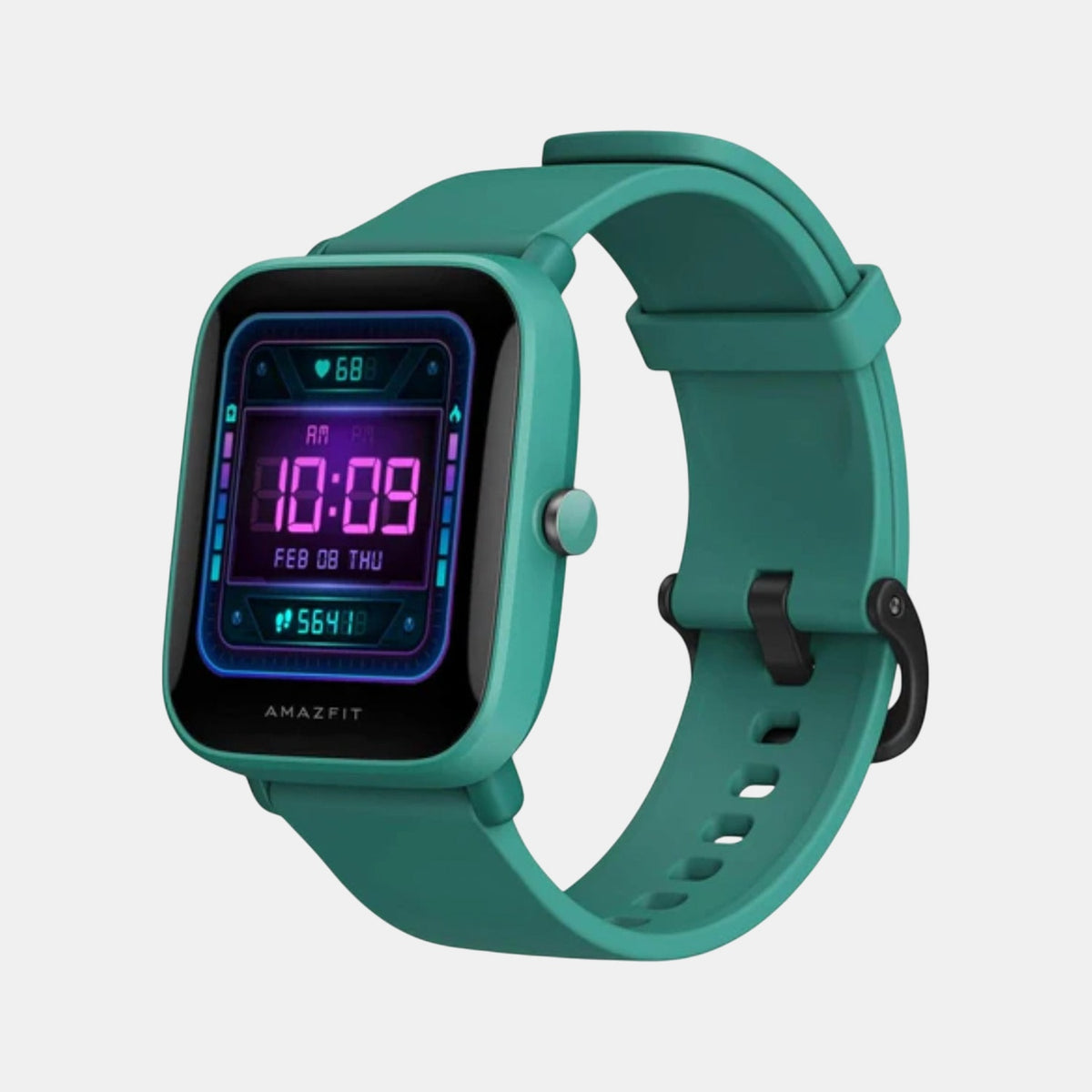 Unisex Processor Green Dial LCD Silicone Watch BIP U PRO GREEN