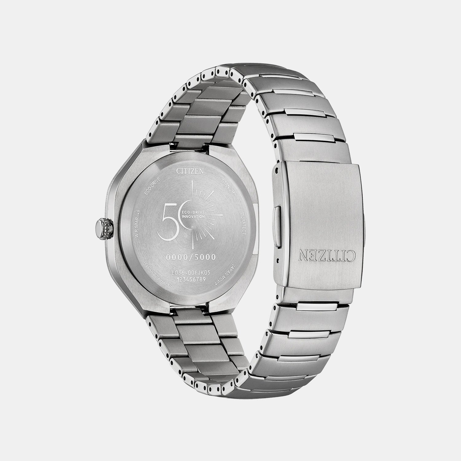 Photon Eco-Drive Drive 50th Anniversary Limited Edition Men Quartz Black Dial Analog Titanium Watch BJ6560-53W