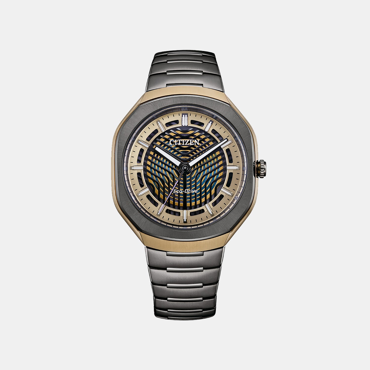 Photon Eco-Drive Men Quartz Black Dial Analog Titanium Watch BJ6569-59X