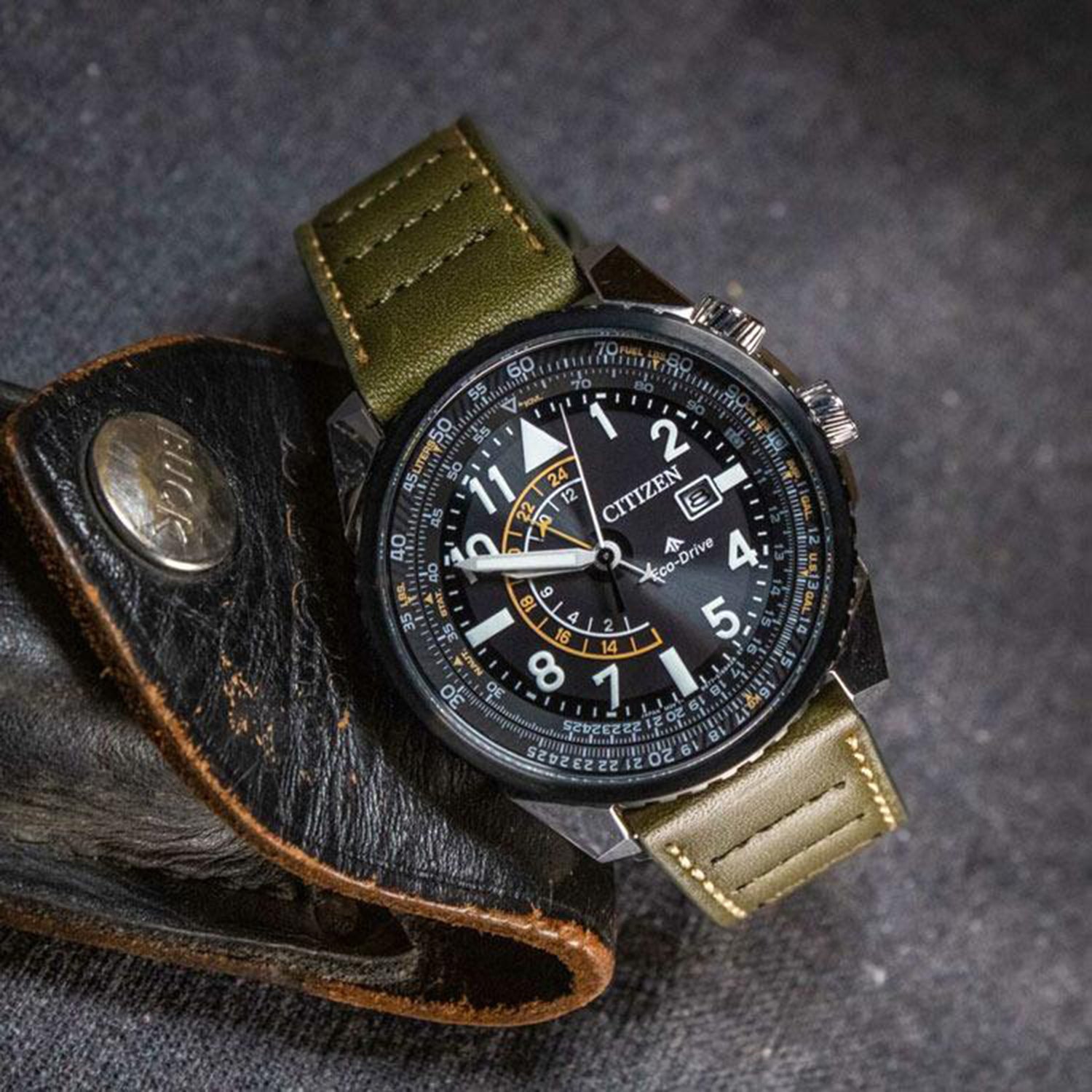 Promaster Men Quartz Black Dial Analog Leather Watch BJ7138-04E