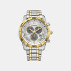 Eco-drive Men Quartz Silver Dial Analog Metal Watch BL5634-51A