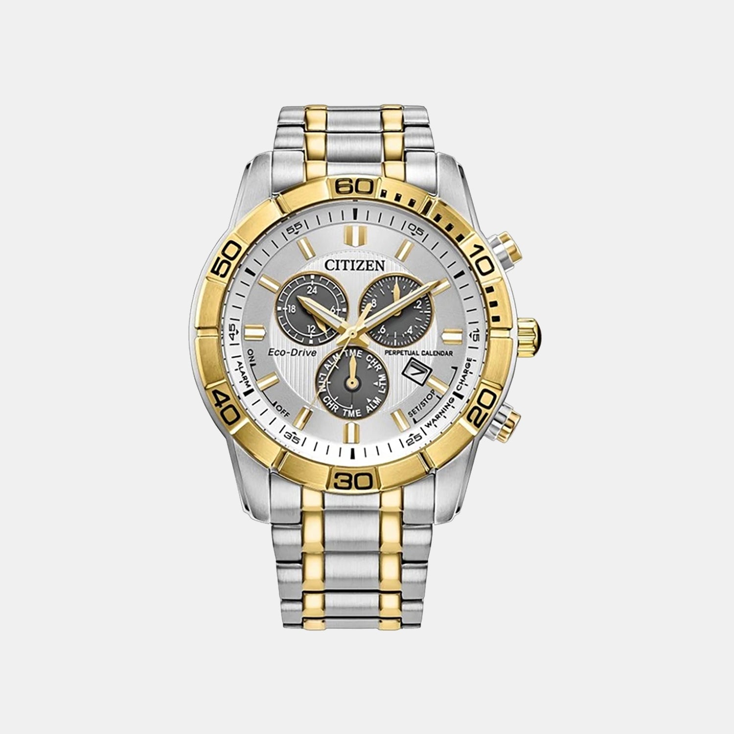 Eco-drive Men Quartz Silver Dial Analog Metal Watch BL5634-51A