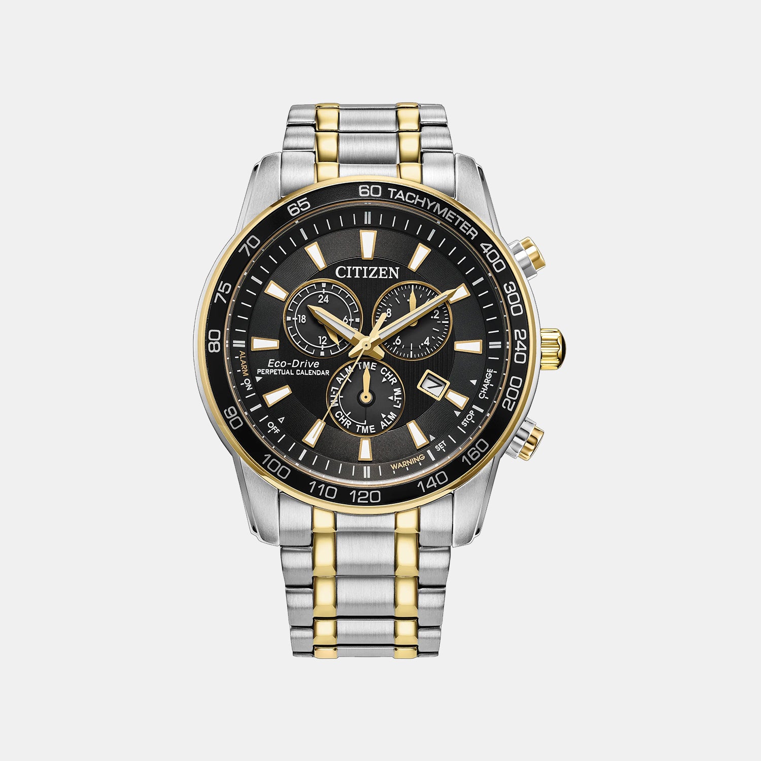Eco-drive Men Quartz Black Dial Analog Stainless Steel Watch BL5644-58E