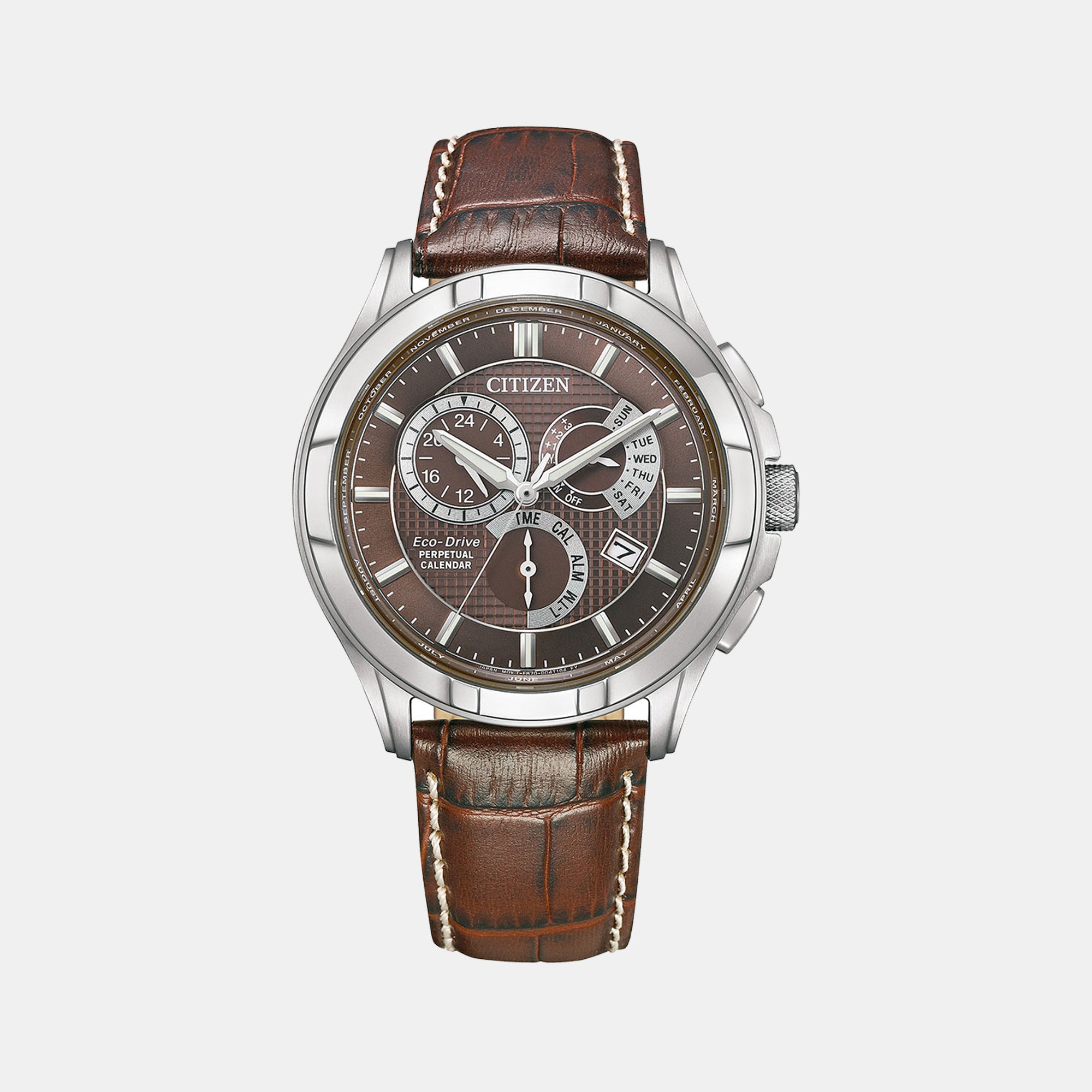 Citizen Round Brown Chronograph watch