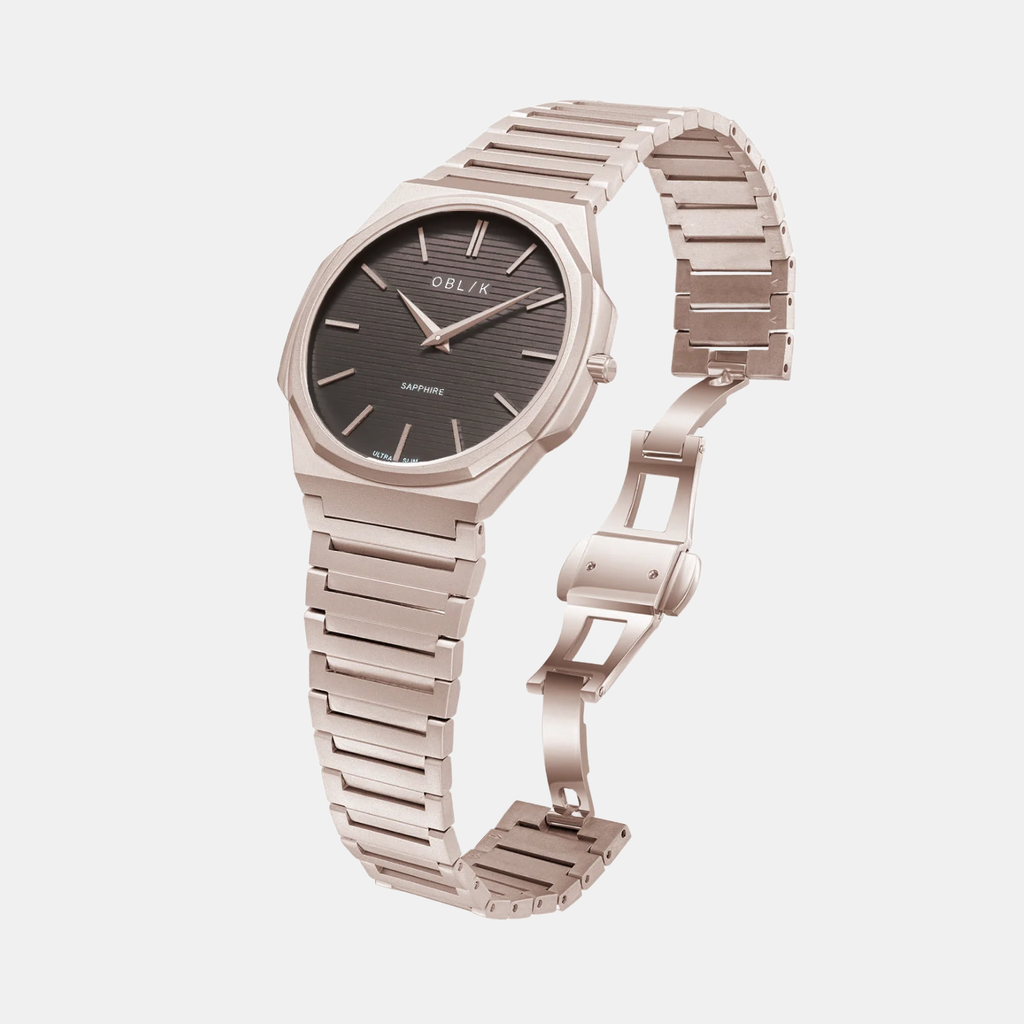 Blade Men Quartz Black Dial Analog Stainless Steel Watch