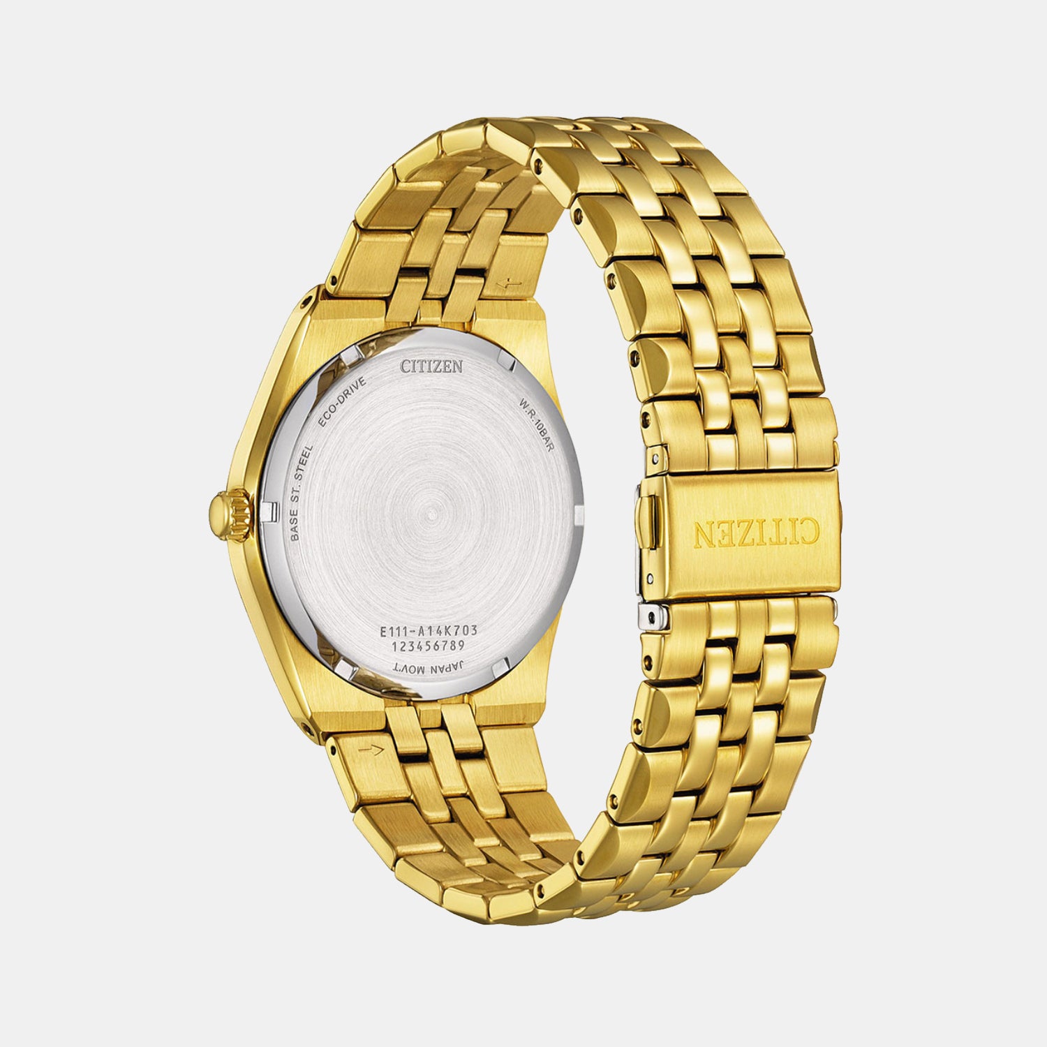 Men Eco-Drive Black Dial Analog Stainless Steel Watch BM7333-85E