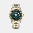 Corso Men Eco-Drive Green Dial Analog Stainless Steel Watch BM7339-89X