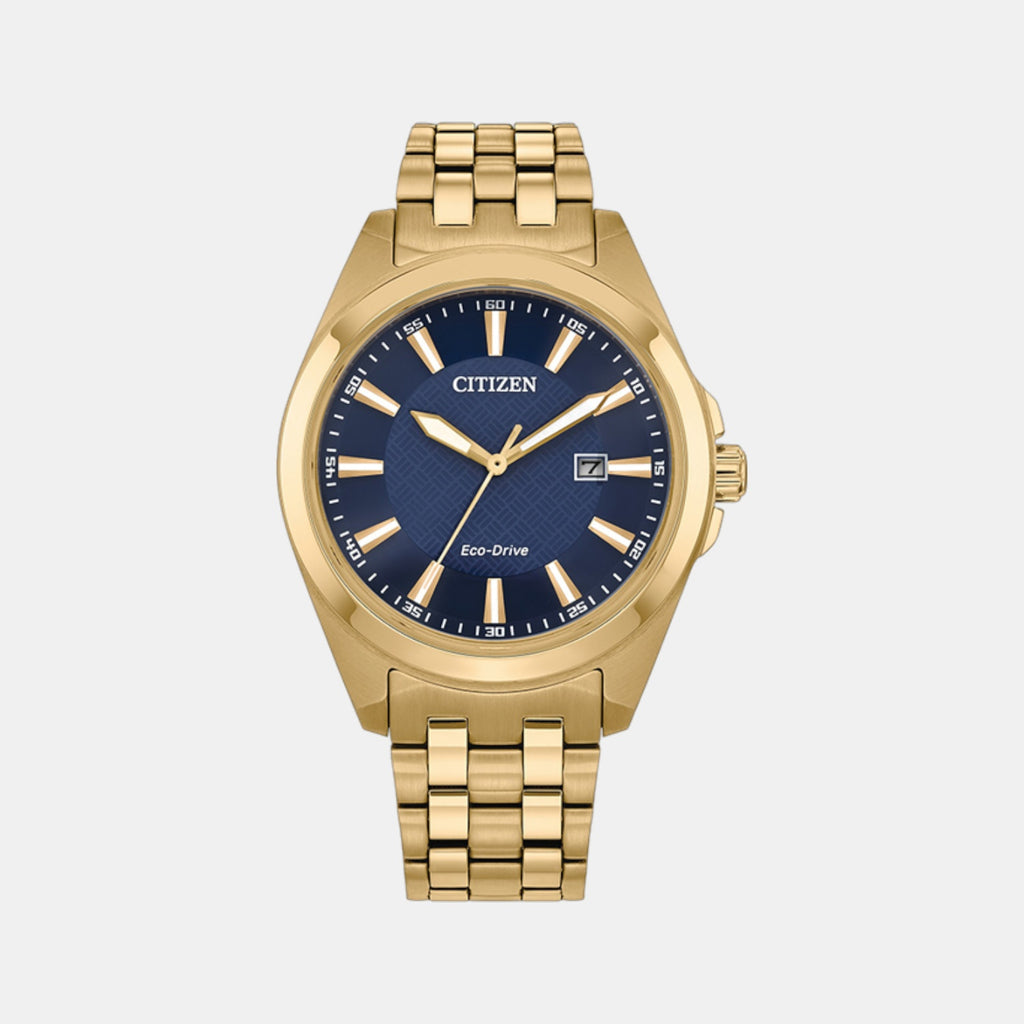 Eco-Drive Men Quartz Blue Dial Analog Stainless Steel Watch BM7532-54L