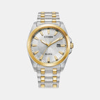 Sport Luxury Chrono Men Eco-Drive Silver Dial Analog Stainless Steel Watch BM7534-59A