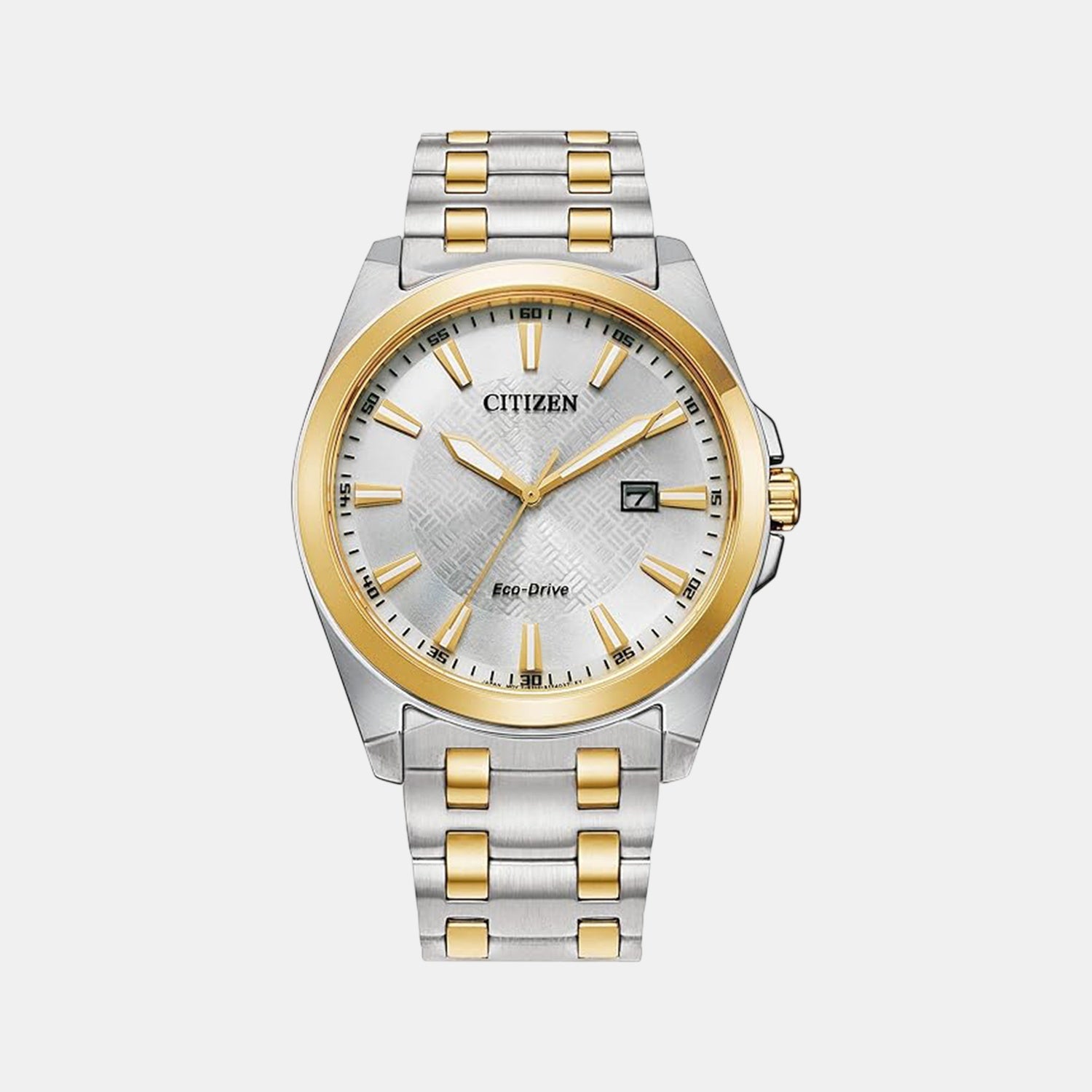 Sport Luxury Chrono Men Eco-Drive Silver Dial Analog Stainless Steel Watch BM7534-59A