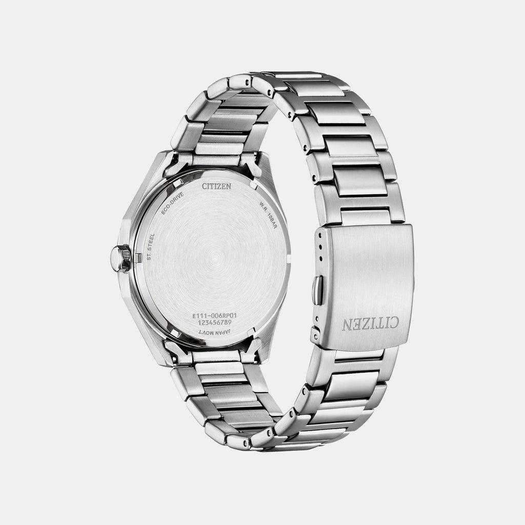 Eco-Drive Men Quartz Black Dial Analog Stainless Steel Watch BM7600-81E