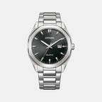 Eco-Drive Men Eco-Drive Black Dial Analog Stainless Steel Watch BM7600-81E