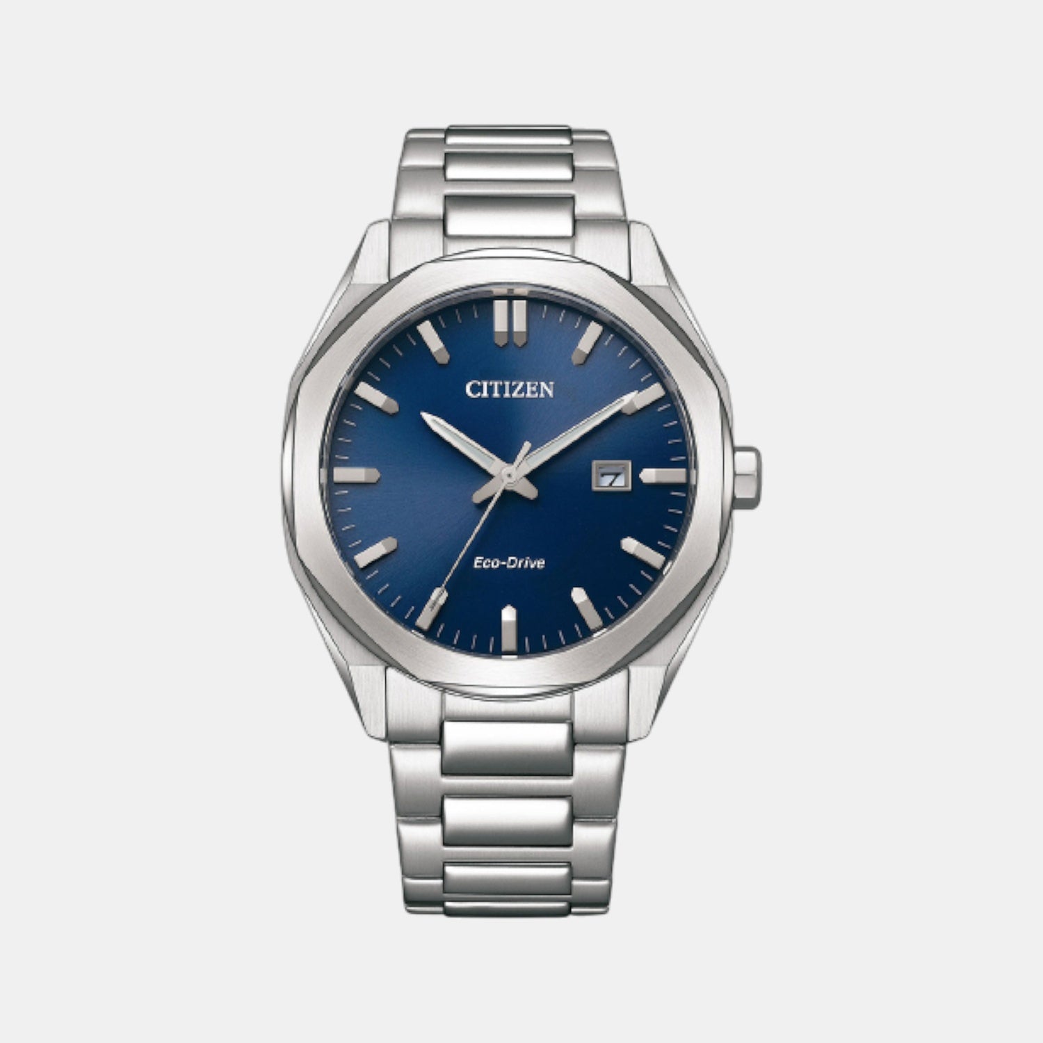 Eco-Drive Men Eco-Drive Blue Dial Analog Stainless Steel Watch BM7600-81L