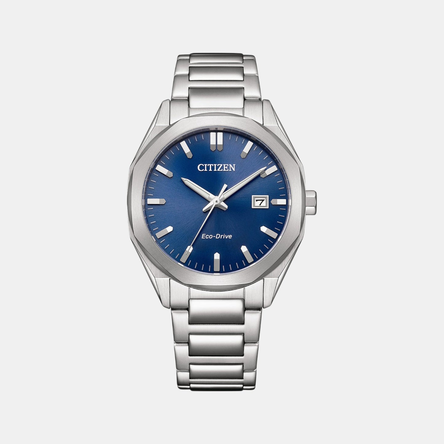Eco-Drive Men Eco-Drive Blue Dial Analog Stainless Steel Watch BM7620-83L