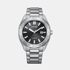 Eco-Drive Men Eco-Drive Black Dial Analog Stainless Steel Watch BM7630-80E