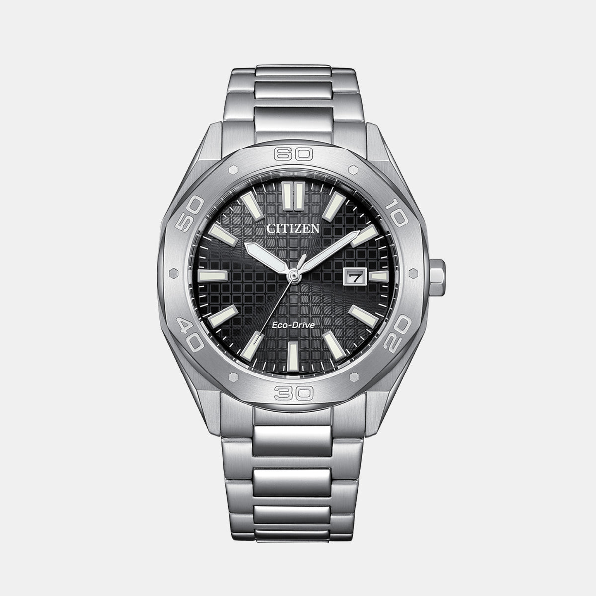 Men Quartz Black Dial Analog Stainless Steel Watch BM7630-80E