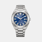 Eco-Drive Men Eco-Drive Blue Dial Analog Stainless Steel Watch BM7630-80L
