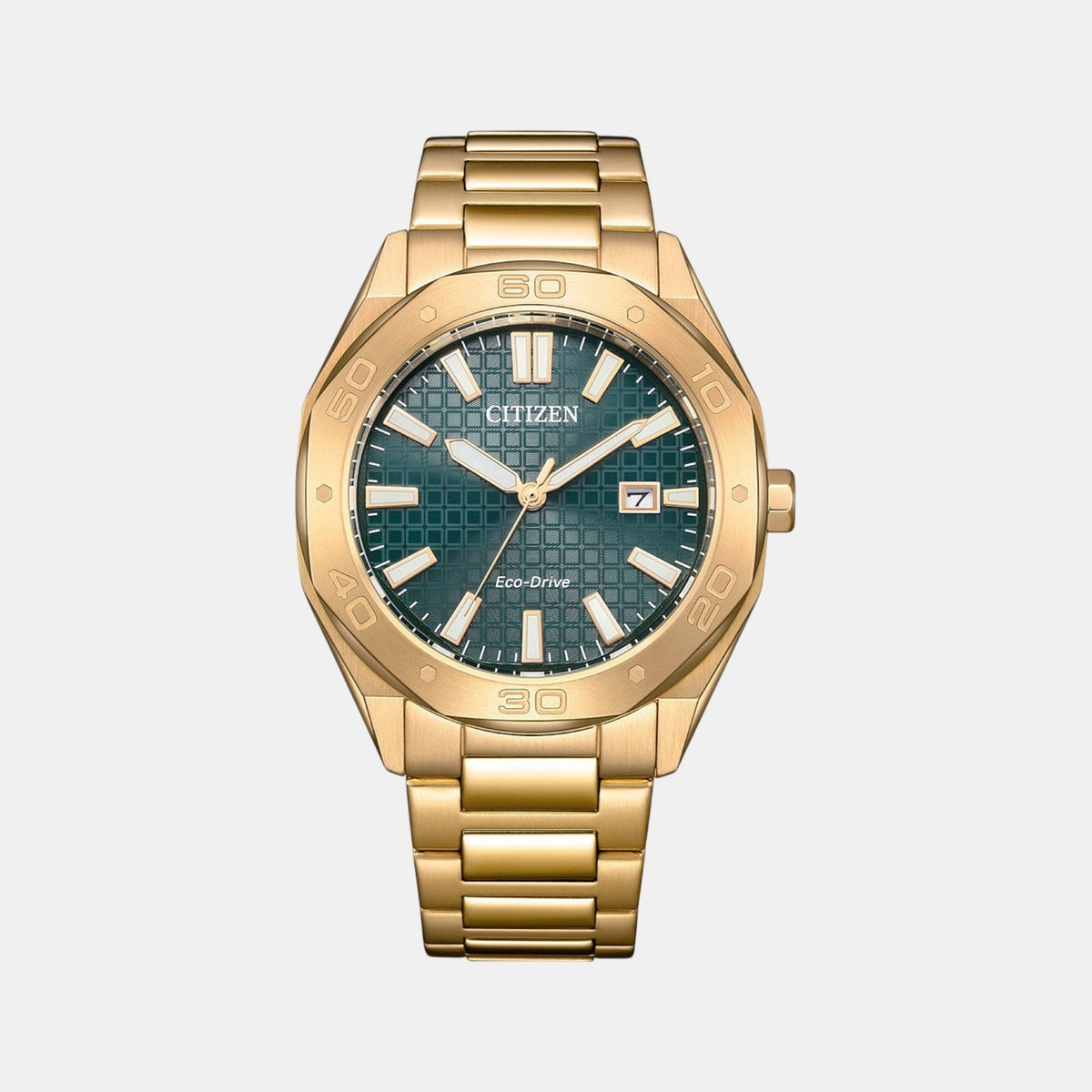 Men Quartz Green Dial Analog Stainless Steel Watch BM7633-81X