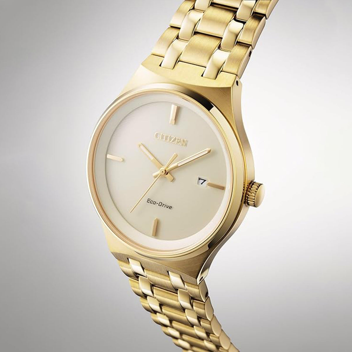 Axiom Men Quartz Champagne Dial Analog Stainless Steel Watch BM7652-52P