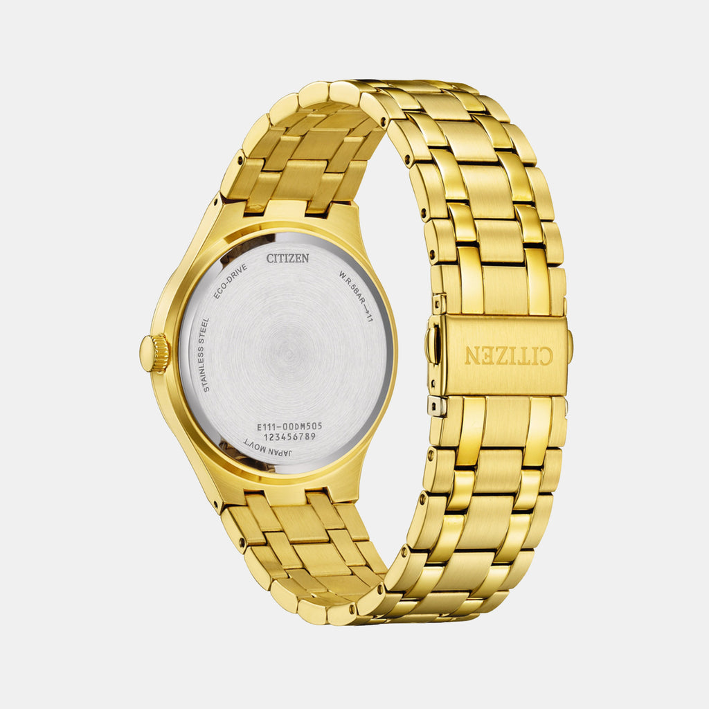 Axiom Men Eco-Drive White Dial Analog Stainless Steel Watch BM7652-52P