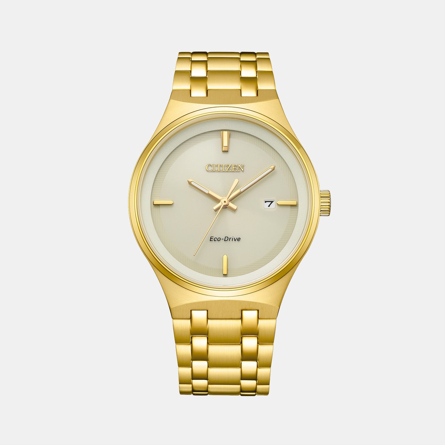 Axiom Men Eco-Drive White Dial Analog Stainless Steel Watch BM7652-52P