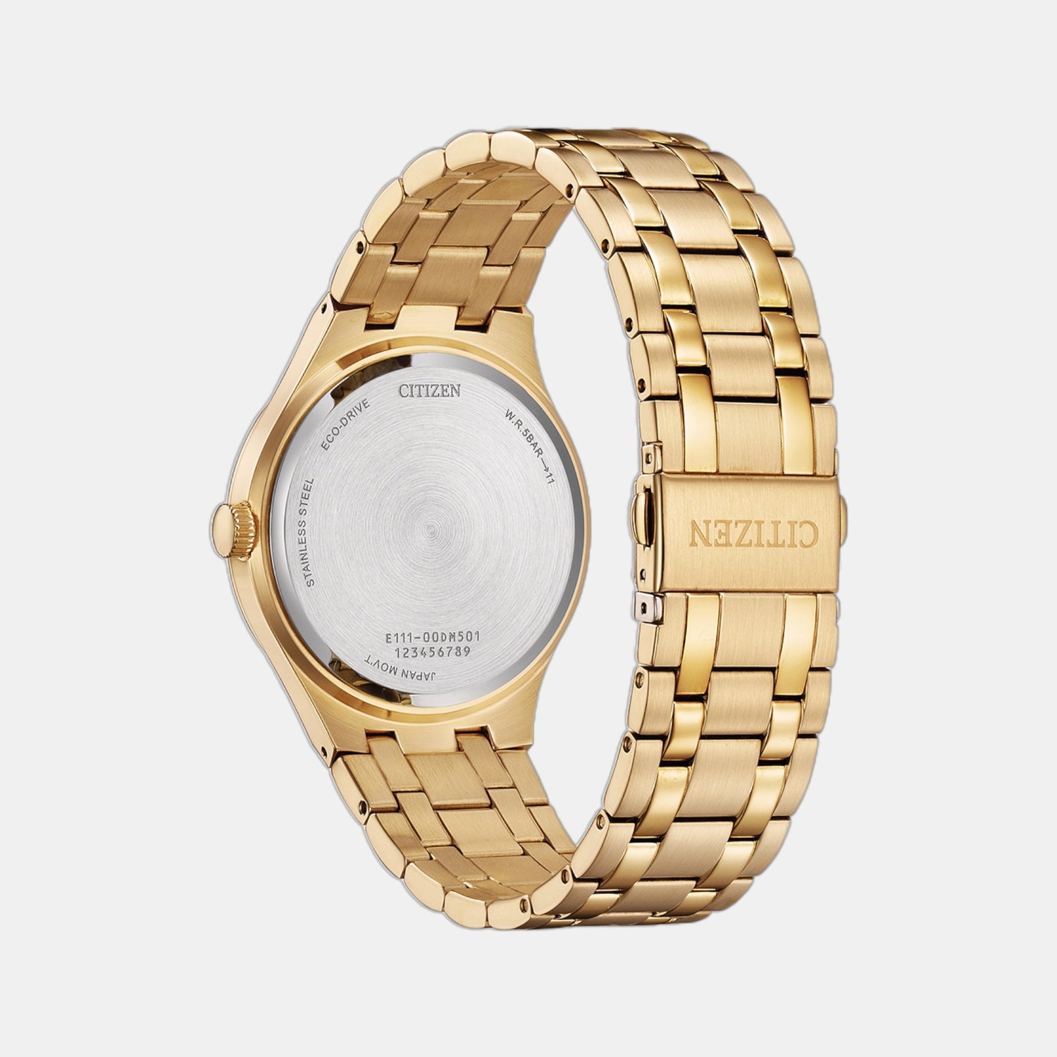 Eco-Drive Men Black Dial Analog Stainless Steel Watch BM7653-50E