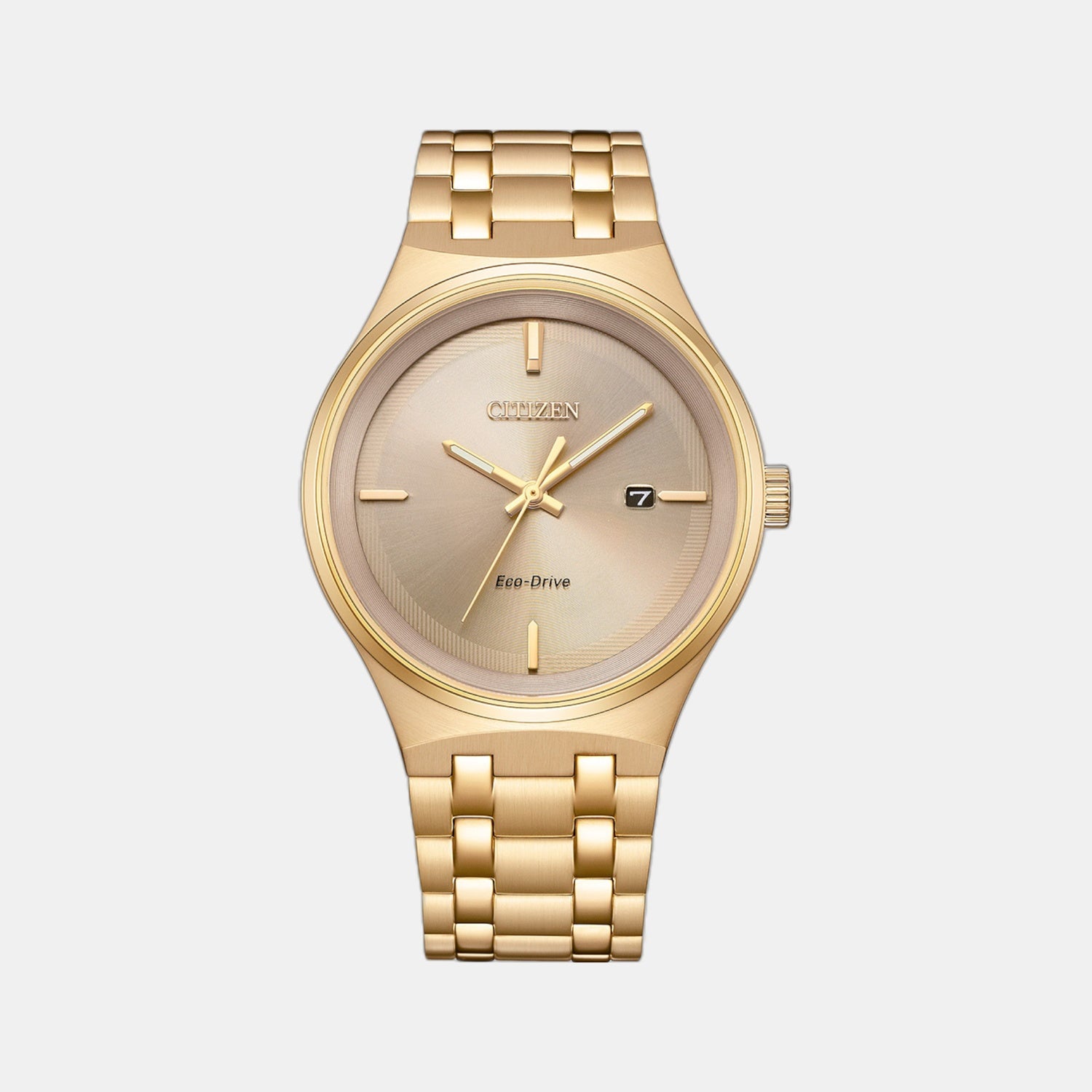 Citizen Men Eco-Drive Rose Gold Dial Analog Stainless Steel Watch