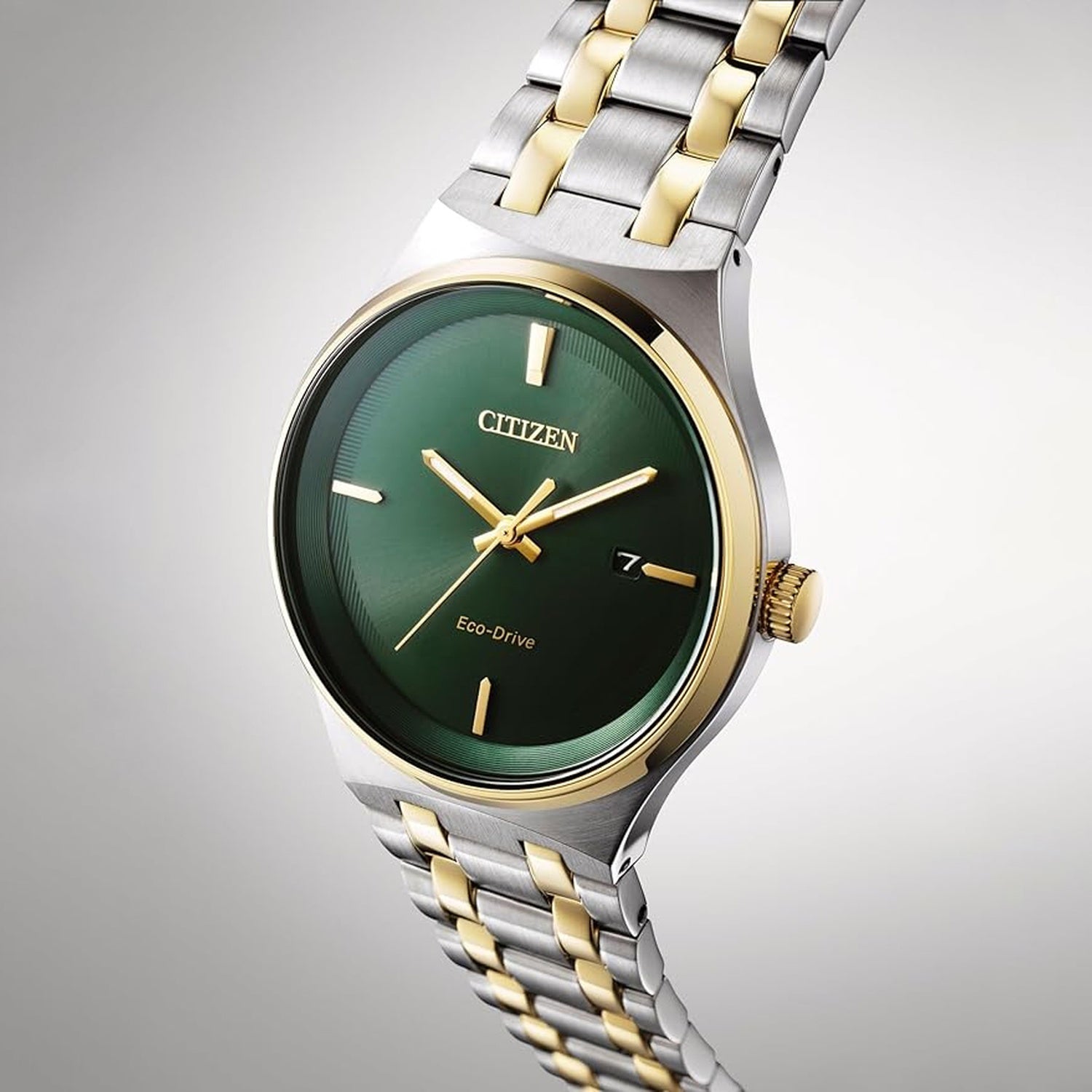Axiom Men Quartz Green Dial Analog Stainless Steel Watch BM7654-57X