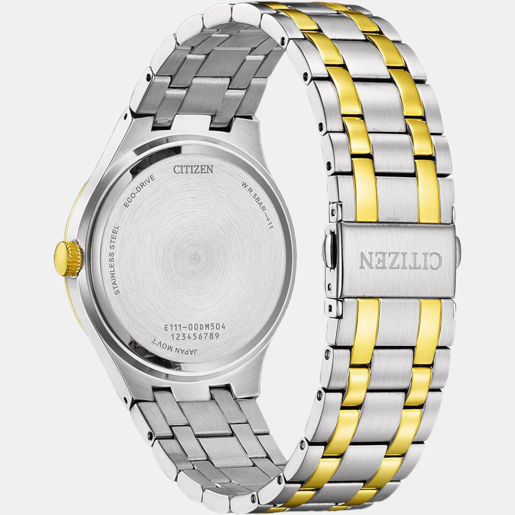 Axiom Men Eco-Drive Green Dial Analog Stainless Steel Watch BM7654-57X