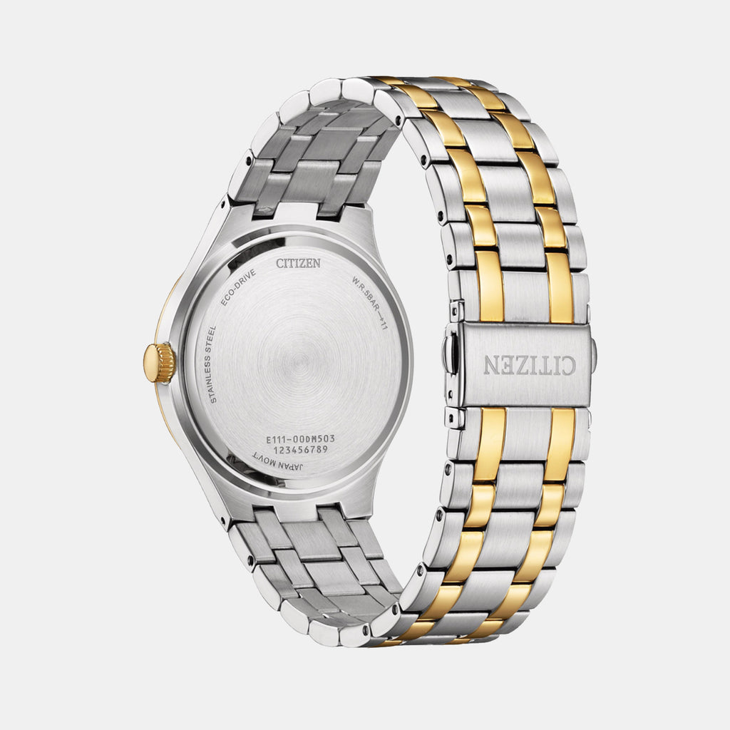 Axiom Men Eco-Drive Blue Dial Analog Stainless Steel Watch BM7656-51L