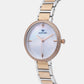 Women Quartz MOP Dial Analog Metal Watch 7507T-M3301