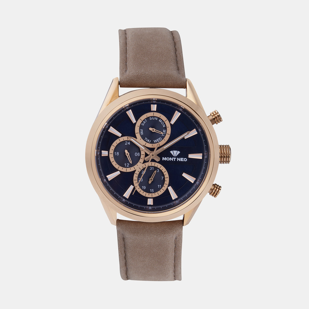Mont Neo Round Blue Chronograph watch