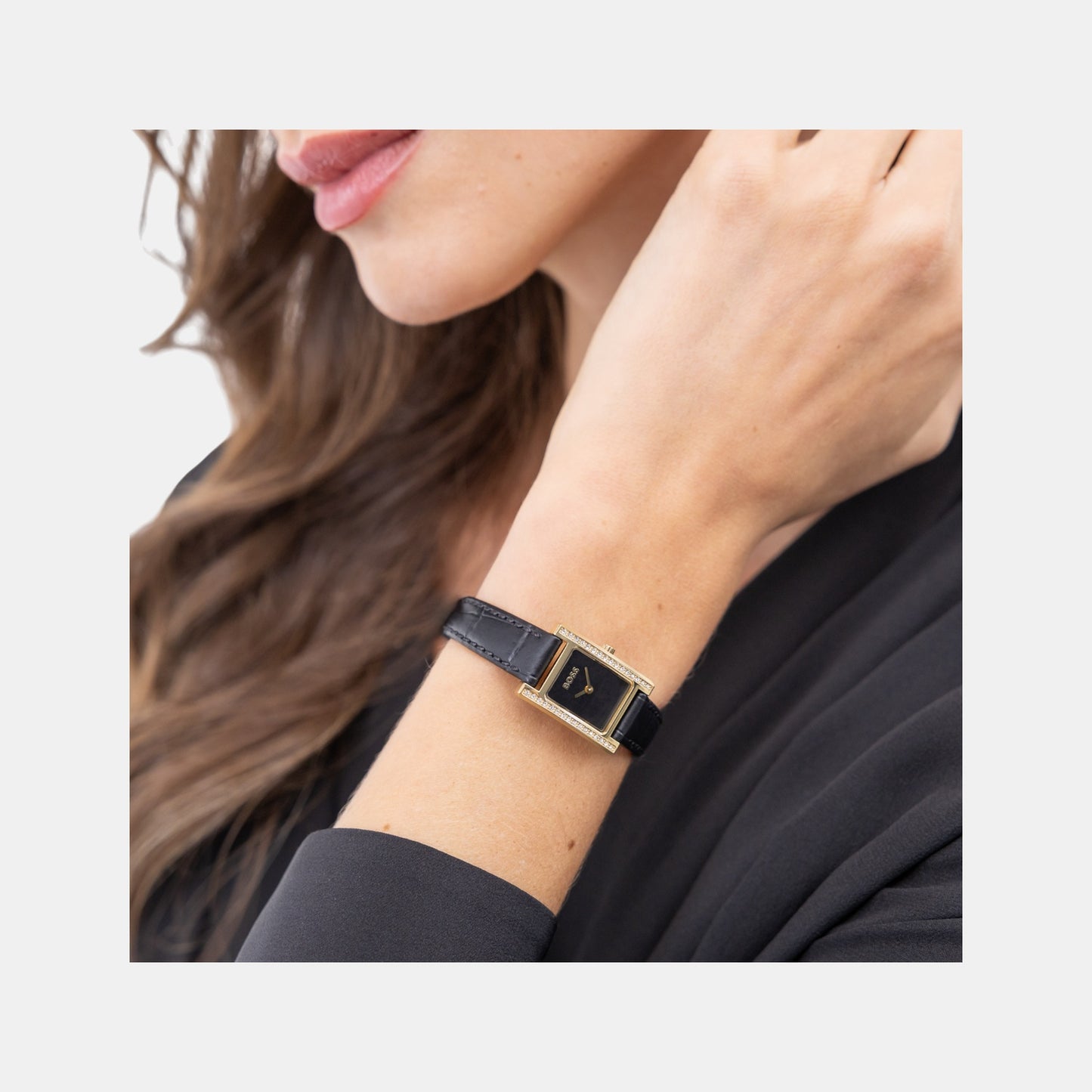 Lucy Precious Women Quartz Black Dial Analog Leather Watch 1502813