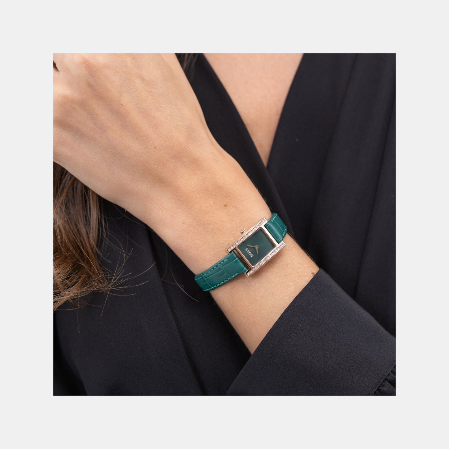 Lucy Precious Women Quartz Green Dial Analog Leather Watch 1502814