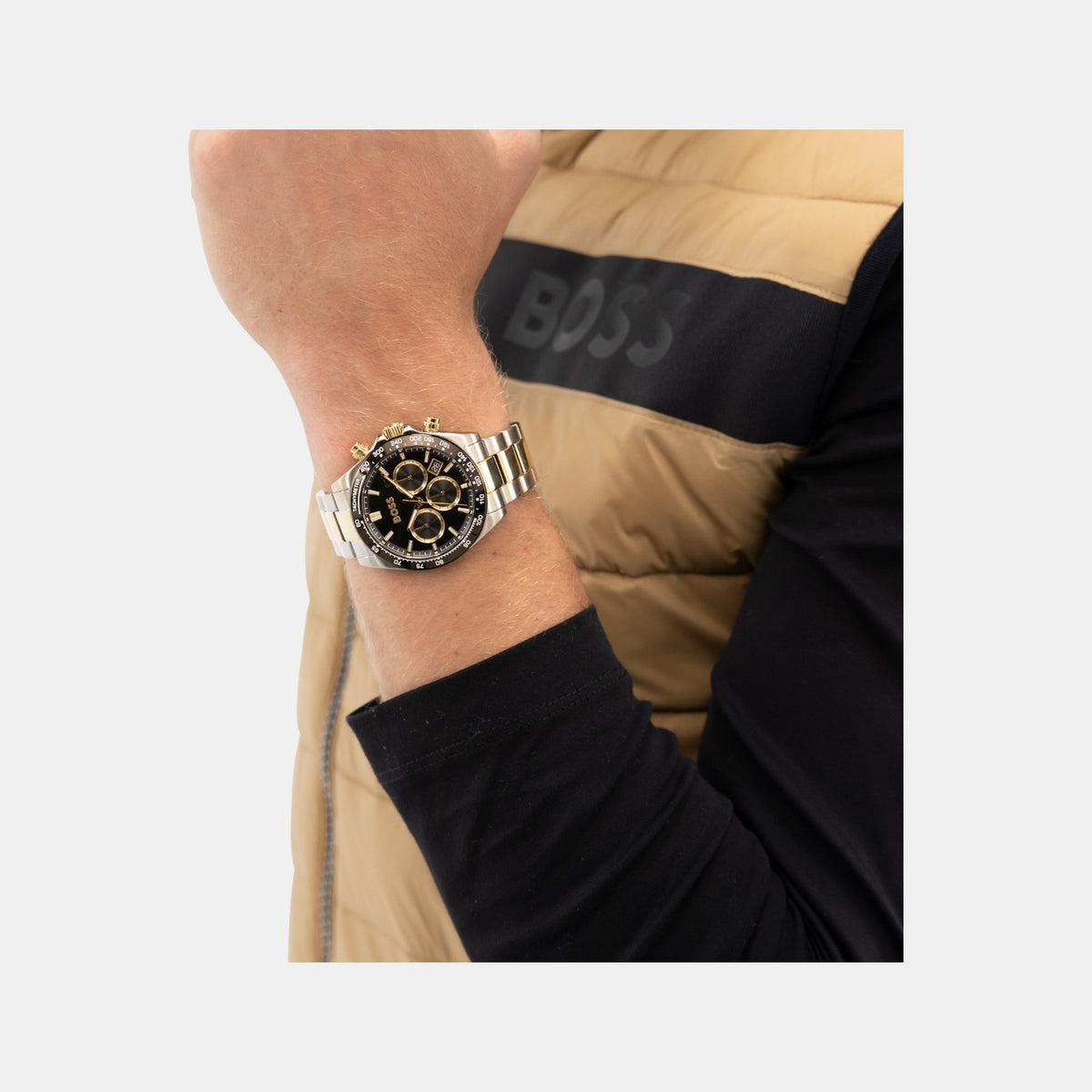 Boss Hero Men Quartz Black Dial Chronograph Stainless Steel Watch 1514269