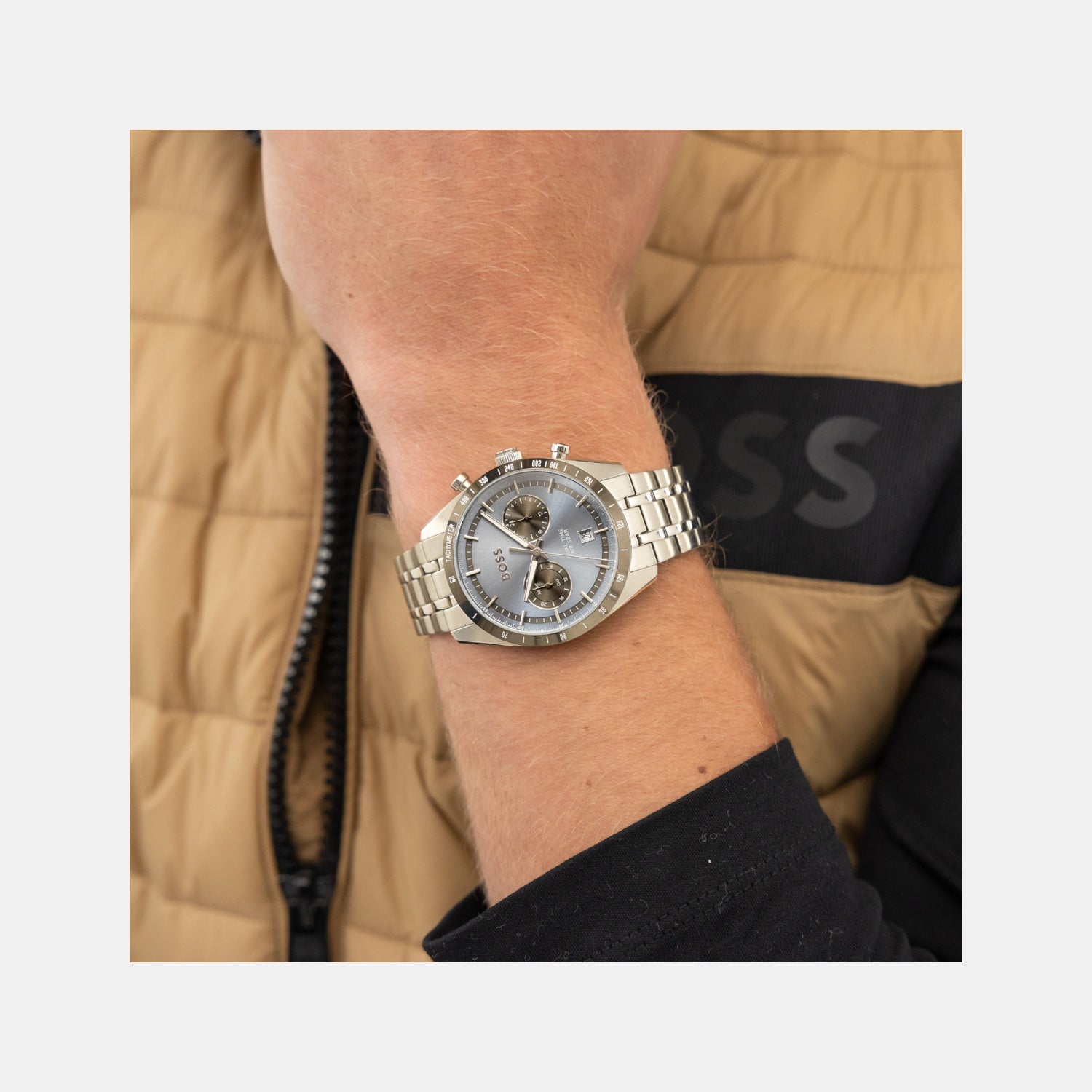 Tourmaster Men Quartz Blue Dial Multi-Function Stainless Steel Watch 1514286