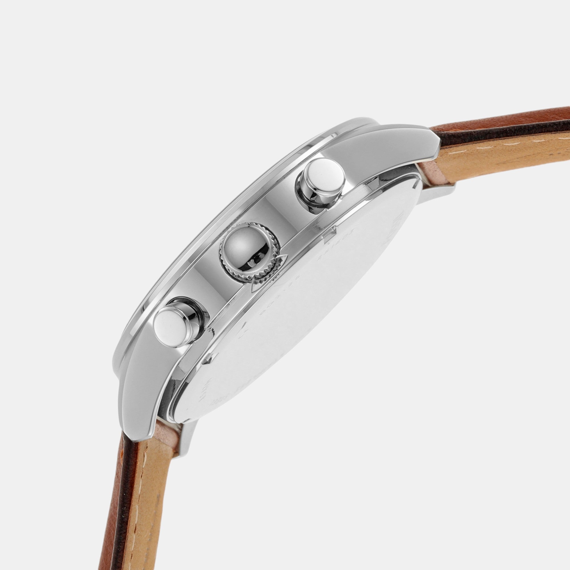 Flynn Men Quartz Blue Dial Chronograph Leather Watch BQ2125