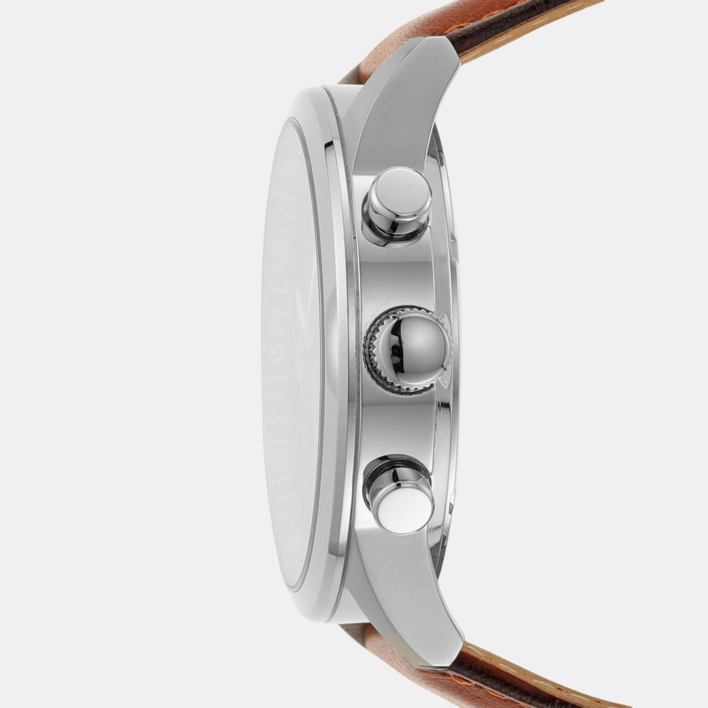 Flynn Men Quartz Blue Dial Chronograph Leather Watch BQ2125