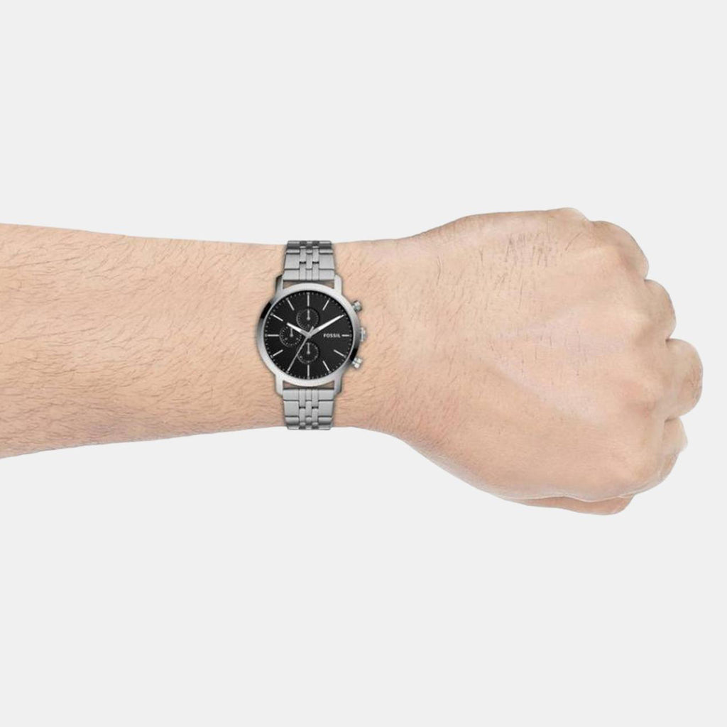Luther Chrono Men Quartz Black Dial Chronograph Stainless Steel Watch BQ2328
